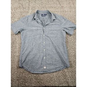 Vineyard Vines Mens Classic Fit Murray Shirt Mens Size L Gray Short Sleeve Fish